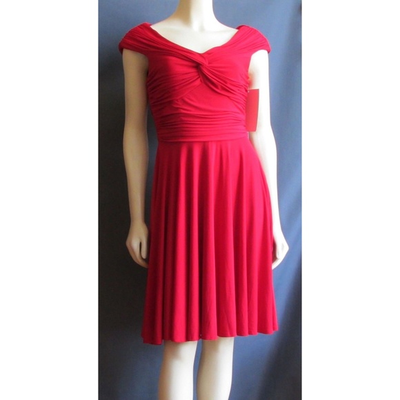Boston Proper Dresses & Skirts - Boston Proper New Red Stretch Travel Knit Dress 8